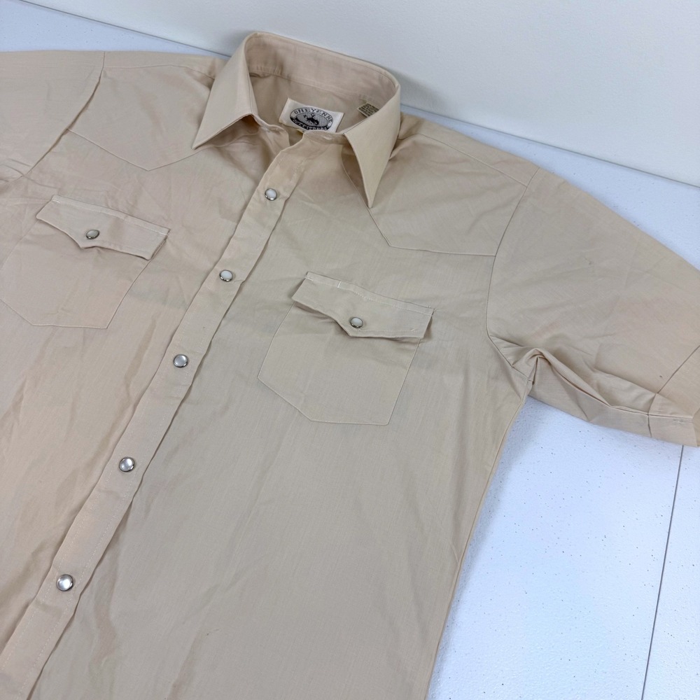 Cheyenne Outfitters Tan Pearl Snap Short Sleeve Western Shirt Size 16